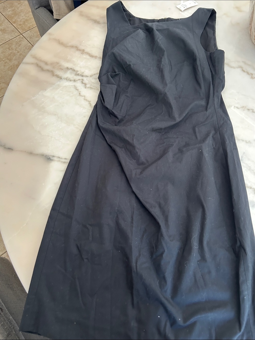 Banana Republic Black Sleeveless Midi Sheath Dress
